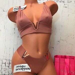 VS S M L XL LUXE BRA PANTY SET LOGO BRALETTE V